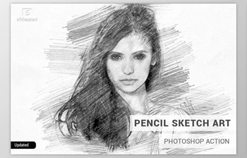 Download Pencil Sketch <span class='badge badge-warning'>Art</span> Photoshop Action By SlideSalad