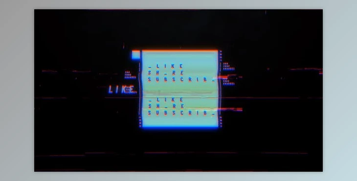 Download Like Share Subscribe Glitch Intro Opener (Videohive 32796002)