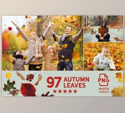 Download 97 Autumn Leaves Photo Overlays By PhotoEffects.Store