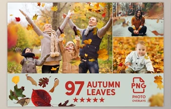 Download 97 Autumn Leaves Photo <span class='badge badge-warning'>Overlays</span> By PhotoEffects.Store