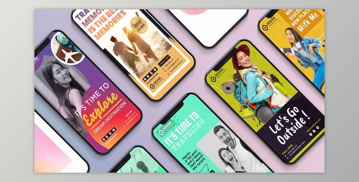 Download Travel Instagram Story Slideshow - B83 (Videohive 32834192) - AE Project