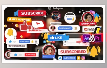 Download YouTube Subscribe (Videohive <span class='badge badge-warning'>32070882</span>) - AE Project