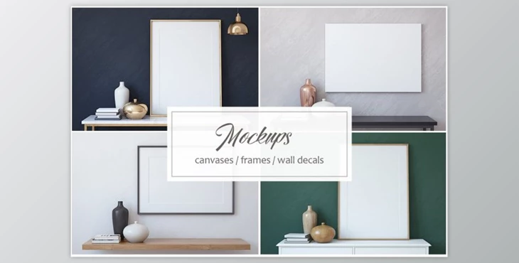Download Frame&Canvas&Wall Decal Mock-ups By InHome