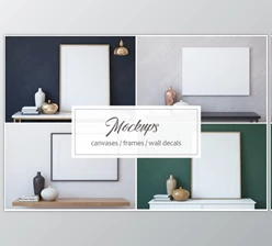 Download Frame&Canvas&Wall Decal Mock-ups By InHome