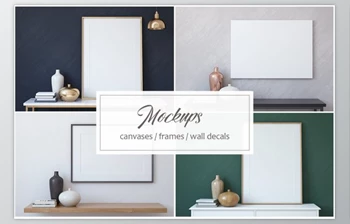 Download Frame&Canvas&Wall Decal Mock-<span class='badge badge-warning'>ups</span> By InHome