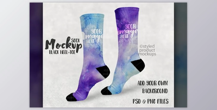 Download Sublimation Sock Mockup By StyledProductMockups (PSD)