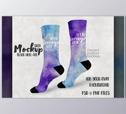 Download Sublimation Sock Mockup By StyledProductMockups (PSD)