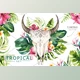 Download Tropical Boho Skulls and Bouquets By Peace ART (PNG, JPG, PDF)