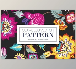 Download VECTOR CHINTZ SEAMLESS PATTERN By TSTUDIO (AI. EPS, PNG, JPEG, PSD)