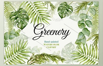 Download Wedding <span class='badge badge-warning'>Watercolor</span> Greenery By Mary (PNG)