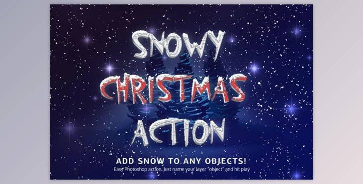 Download Snowy Christmas Action By Alkinos (TXT, JPG, PAT, PNG, ATN)
