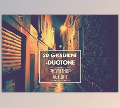 Download Gradient & duotone Photoshop actions By Comet Studio