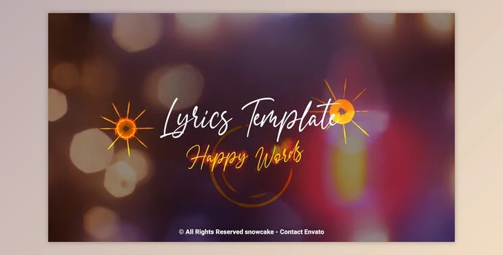 Download Lyrics Template Happy Words (Videohive 32336687) - AE Project