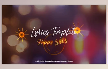 Download Lyrics Template <span class='badge badge-warning'>Happy</span> Words (Videohive 32336687) - AE Project