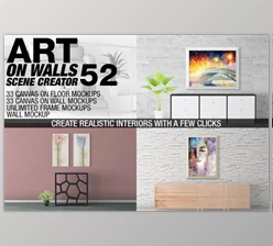 Download Canvas Mockups – Frames Mockups v 52 By Alexander Georgiev (PSD, JPG, PDF)