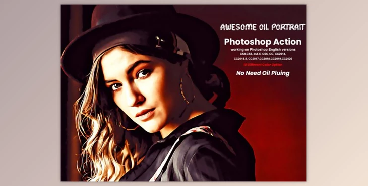 Download Awesome Oil Portrait PS Action By Studio Retouch