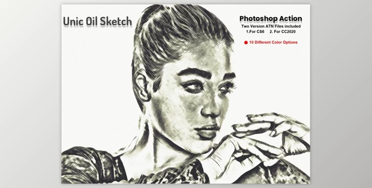 Download Unic Oil Sketch Photoshop Action By Studio Retouch