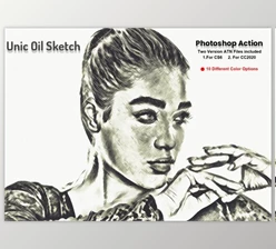 Download Unic Oil Sketch Photoshop Action By Studio Retouch