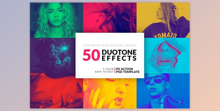 Download 50 Duotone Photoshop Actions By SanukStudio