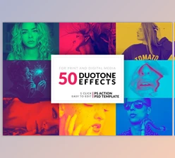 Download 50 Duotone Photoshop Actions By SanukStudio