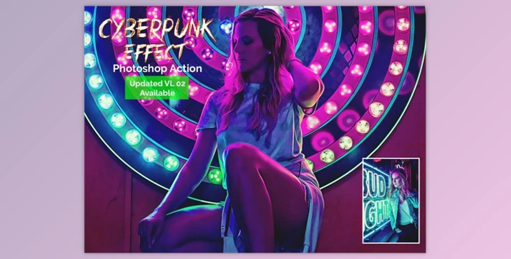 Download Cyberpunk Effect Photoshop Action By Studio Retouch