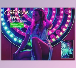 Download Cyberpunk Effect Photoshop Action By Studio Retouch