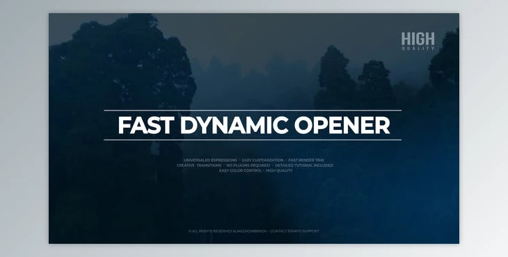 Download Fast Dynamic Opener (Videohive 22992395) - AE Project