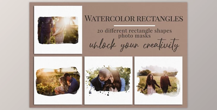 Download Watercolor rectangles photo masks CreativeMarket-5924332 (PNG)