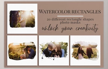 Download Watercolor rectangles photo masks <span class='badge badge-warning'>CreativeMarket-5924332</span> (PNG)