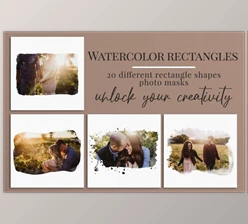 Download Watercolor rectangles photo masks CreativeMarket-5924332 (PNG)