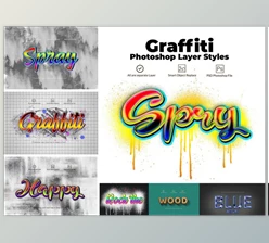Download Graffiti Layer Styles CreativeMarket-4006263 (PSD)