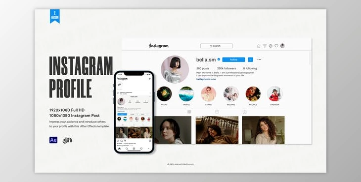Download Instagram Profile (Videohive 32471018) - AE Project