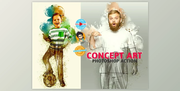 Download Concept Art Photoshop Action By MRI STUDIO