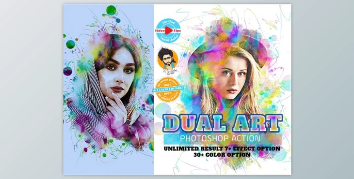 Download Dual Art Photoshop Action By MRI STUDIO