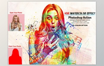 Download HDR Watercolor Effect PS Action By <span class='badge badge-warning'>Studio</span> Retouch