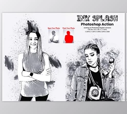 Download Ink Splash Photoshop Action By Studio Retouch