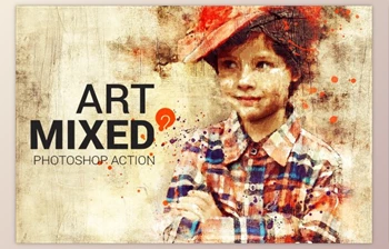 Download Mixed Art <span class='badge badge-warning'>2</span> Photoshop Action By SlideSalad