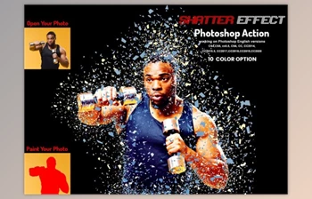 Download Shatter Effect Photoshop Action By <span class='badge badge-warning'>Studio</span> Retouch