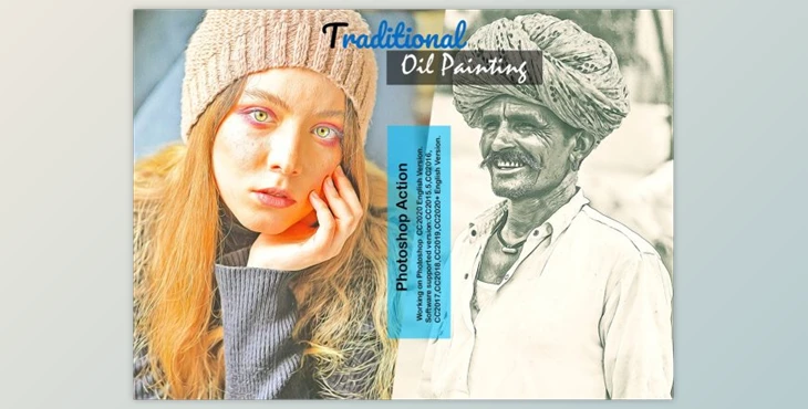 Download Traditional Oil Painting PS Action By Studio Retouch