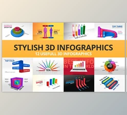 Download Stylish 3D Infographics (Videohive 24239322) - AE Project