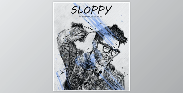 Download Sloppy Photoshop Action By LadyAlbina