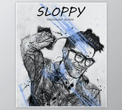Download Sloppy Photoshop Action By LadyAlbina