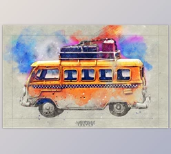 Download Watercolor Sketch Photoshop Action By IndWorks (ABR, PAT, ATN)