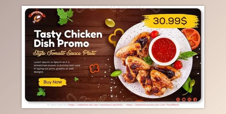 Download Tasty Chicken Dish Promo (Videohive 33002011) - AE Project