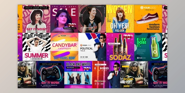 Download Insta Seamless Loop Set 1 (Videohive 25636481) - AE Project
