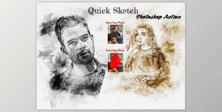 Download Quick Sketch Photoshop Action By Studio Retouch
