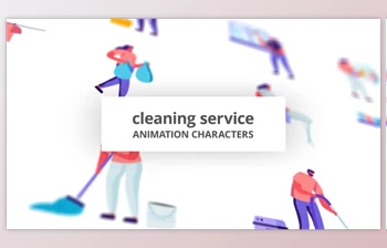 Download Cleaning service - <span class='badge badge-warning'>Character</span> Set (Videohive 32842622) - AE Project