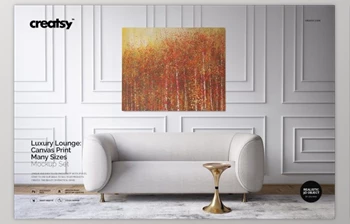 Download Luxury Lounge Canvas <span class='badge badge-warning'>Print</span> Mockup By creatsy5 (psd)