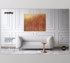 Download Luxury Lounge Canvas Print Mockup By creatsy5 (psd)