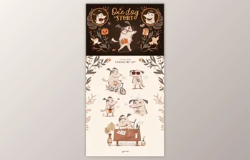 Download One Dog Story - <span class='badge badge-warning'>Character</span> set By Yeticrab (PSD)